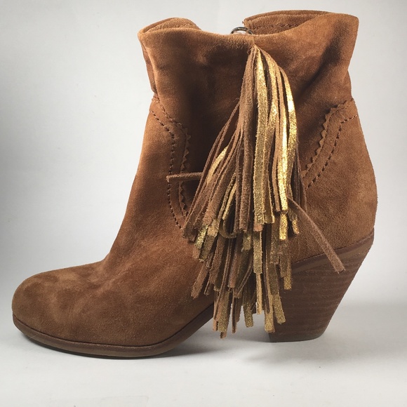 Sam Edelman Shoes - Sam Edelman leather Louie ankle bootie with fringe